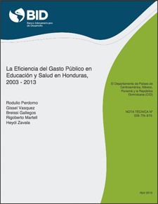 La Eficiencia del Gasto Público en  Educación y Salud en Honduras